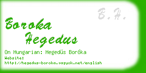 boroka hegedus business card